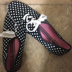 polka-dot Keds